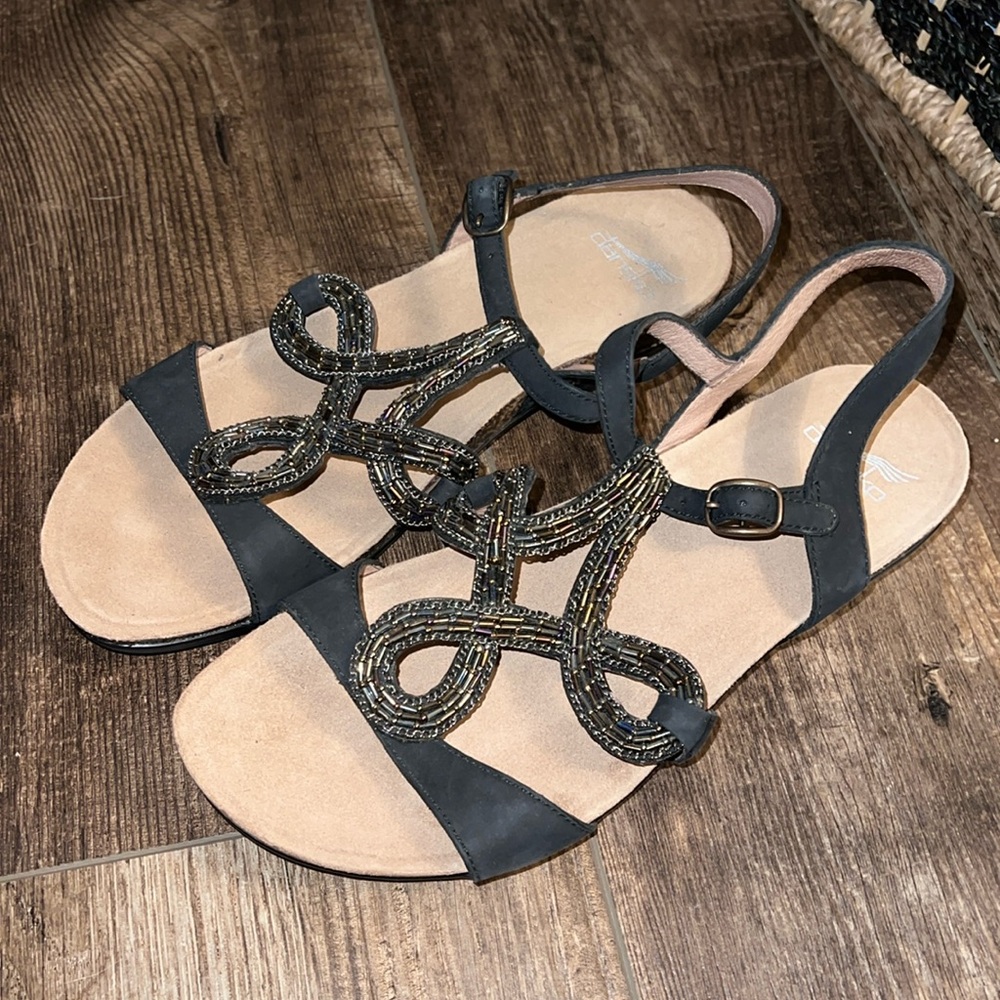 Dansko black dressy sandals size 10 / 41